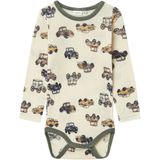 Name It - Wang Wool Needle Bodysuit - Grijs - 100% Merinowol