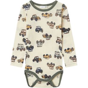 Name It - Wang Wool Needle Bodysuit - Grijs - 100% Merinowol