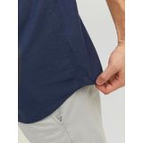 Jack & Jones - Summer Korte Mouw - Overhemd - Blauw - Katoen/Linnen