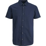 Jack & Jones - Summer Korte Mouw - Overhemd - Blauw - Katoen/Linnen