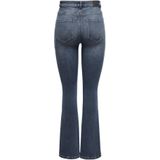 ONLY Onlmila Jeans voor dames, flared fit, hoge taille, uitlopende jeans, Blue Black Denim., 28W / 32L