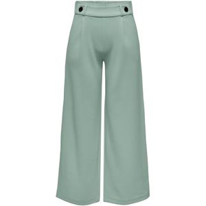 JACQUELINE de YONG Damesbroek - Chinois Green - Wijde Pijpen met Zwarte Knoppen