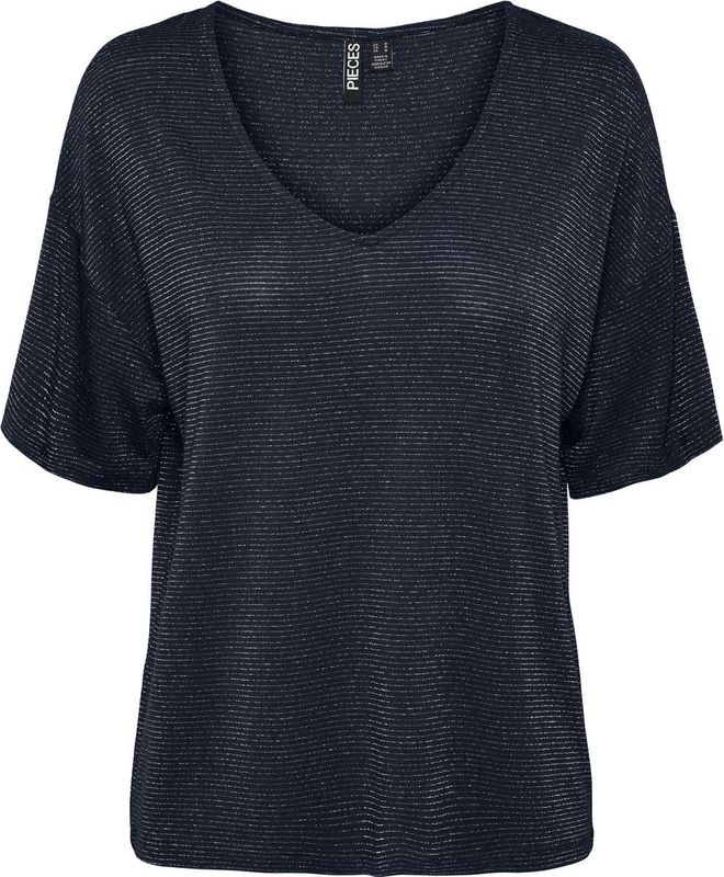 Pieces - Pcbillo Oversized Tee Lurex Stripes Noos - Meisjes - t-Shirts