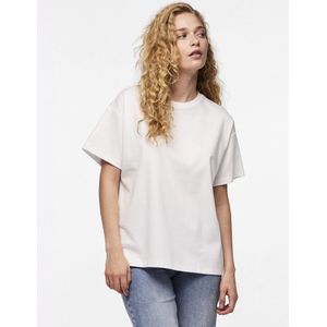 Pieces - Casual T-shirt - Bright White - 55% Polyester 45% Katoen