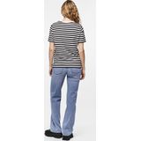 Pieces T-shirt Pcria Ss Tee Stripes Noos Bc 17146339 Black bright White Dames