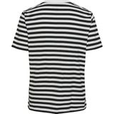Pieces T-shirt Pcria Ss Tee Stripes Noos Bc 17146339 Black bright White Dames