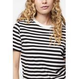 PIECES - Ria - T-shirt - Zwart/Wit - Gestreept - Losse Pasvorm