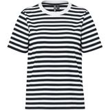PIECES - Ria - T-shirt - Zwart/Wit - Gestreept - Losse Pasvorm