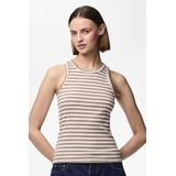 Pieces - Pcruka Boxer Tank Top - Dames - Silver Mink/Cloud Dancer - Katoenmix