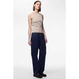 Pieces - Pcruka Boxer Tank Top - Dames - Silver Mink/Cloud Dancer - Katoenmix