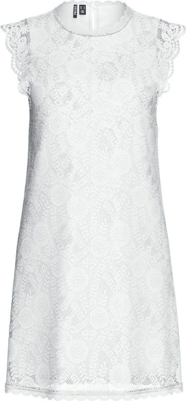 Pieces - Olline - Mouwloze Jurk - Regular Fit - Kantdetail