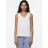 PIECES - Franan - Blouseshirt - Offwhite - V-hals - Mouwloos