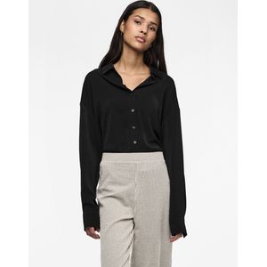 Shirt - Knoopkraag - Lange Mouwen - Losse Pasvorm - 60% Gerecycled Polyester