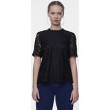 Pieces T-shirt Pcolline Ss Lace Top Noos Bc 17148711 Black Dames