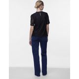 Pieces T-shirt Pcolline Ss Lace Top Noos Bc 17148711 Black Dames