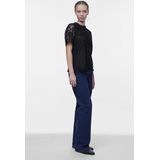Pieces T-shirt Pcolline Ss Lace Top Noos Bc 17148711 Black Dames