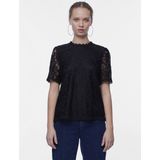 Pieces T-shirt Pcolline Ss Lace Top Noos Bc 17148711 Black Dames