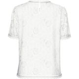 Pieces T-shirt Pcolline Ss Lace Top Noos Bc 17148711 Cloud Dancer Dames