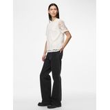 Pieces T-shirt Pcolline Ss Lace Top Noos Bc 17148711 Cloud Dancer Dames