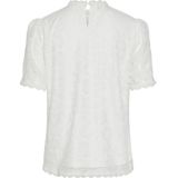 Pieces T-shirt Pcolline Ss Lace Top Noos Bc 17148711 Cloud Dancer Dames