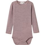 NAME IT - Nmfwang Wool Needle Ls Body Solid Noos - Rompertje - Lila - Lange Mouwen