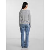 PIECES Pcsonja Ls Knit Noos Bc Pullover voor dames, Cloud Dancer/Stripes: maritiem blauw, M