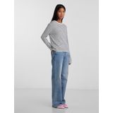 PIECES Pcsonja Ls Knit Noos Bc Pullover voor dames, Cloud Dancer/Stripes: maritiem blauw, M