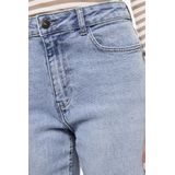 PIECES - Bella Tapered Ankle Fit - Jeans - Blauw - Katoen