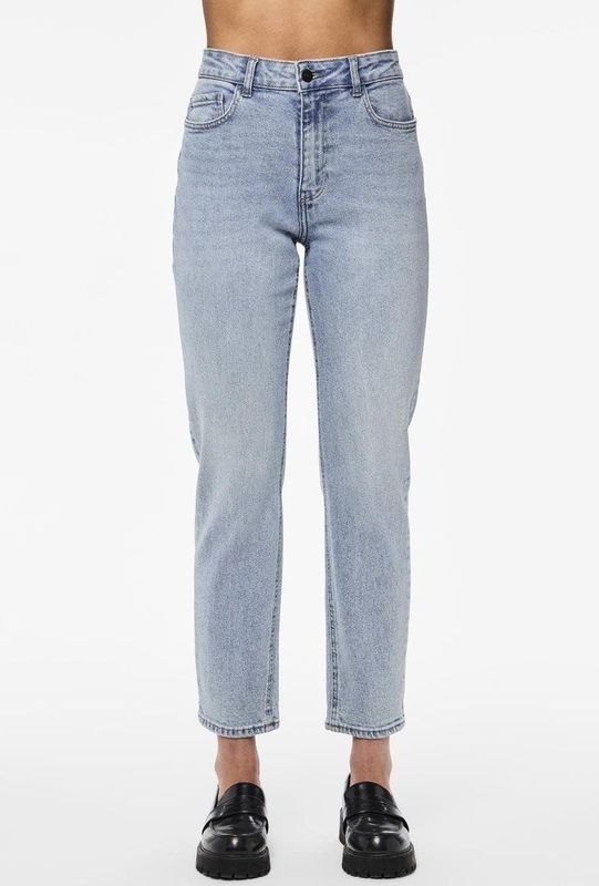 PIECES - Bella Tapered Ankle Fit - Jeans - Blauw - Katoen