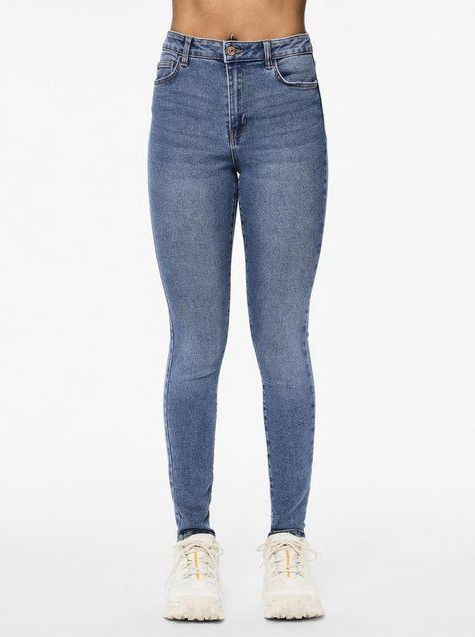 Skinny Fit Jeans - Middenwas - 75% Katoen - Hoge Taille