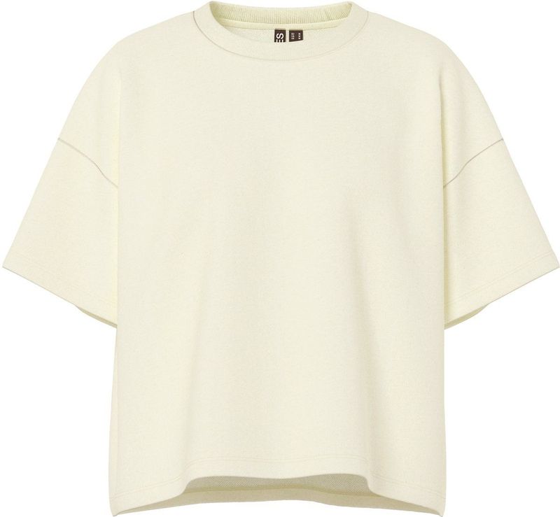 Sweatshirt - CHILLI - Effen - Sweatstof - Halve Mouw - Wijde Pasvorm