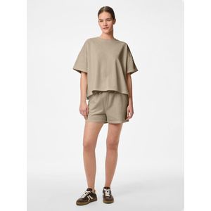 Pieces Chilli Summer 2/4 Loose T-shirt Met Korte Mouwen Beige Vrouw