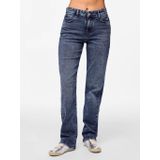 Pieces - Kelly Spijkerbroek - Blauw - Katoen, Elastan - Straight Fit
