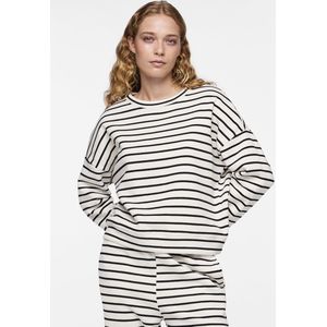 Pcchilli - Gestreept Sweatshirt - Crew-neck - Relaxed Fit - Gemaakt Met Gerecycled Polyester