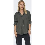 Only - Onlzazima l s Loose Shirt Wvn - Dames - Blouses