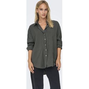 Only - Onlzazima l s Loose Shirt Wvn - Dames - Blouses