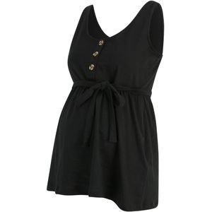 MAMALICIOUS - Damestop - Zwart - Ronde Hals - Mouwloos - Zwangerschap en Borstvoeding