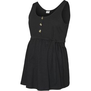 MAMALICIOUS - Damestop - Zwart - Ronde Hals - Mouwloos - Zwangerschap en Borstvoeding