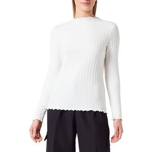 Vila Dames Visevim Funnel Neck L/S Top/Su/Pb Top met lange mouwen, Egret, S
