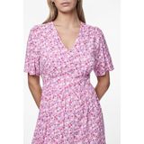 Pieces - Tala - Damesjurk - Viscose - V-hals - Korte Mouw