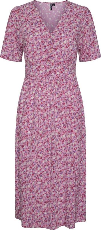 Pieces - Tala - Damesjurk - Viscose - V-hals - Korte Mouw