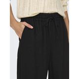 JDY - JDYSAY LINEN HW WIDE PANT - Sportbroek - Zwart - Linnen