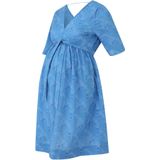 Jerseyjurk - V-Hals - 2/4 Mouwen - Knielengte - Print - Regular Fit