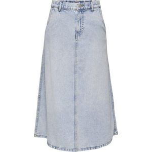 Mindy - Effen A-Lijn Rok van Denim - 3/4 Lengte