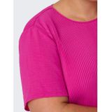 ONLY CARMAKOMA - Geplooide Jurk - Zwart - Geplooid Detail - Regular Fit