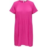 ONLY CARMAKOMA - Geplooide Jurk - Zwart - Geplooid Detail - Regular Fit