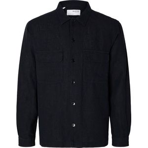 Selected - Mads-linen - Overhemd - Zwart