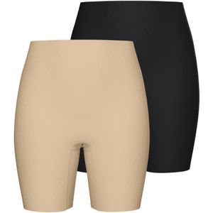 PIECES - Namee - Leggings - Beige/Zwart - 2 Pack - High Waist - Skinny