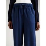 Selected Femme Viva-Gulia HW Long Linen Pant Dark Sapphire