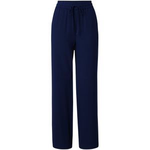 Selected Femme Viva-Gulia HW Long Linen Pant Dark Sapphire